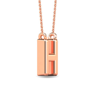 Diamond 1/20 Ct.Tw. Letter "H" Pendant in 10K Yellow Gold