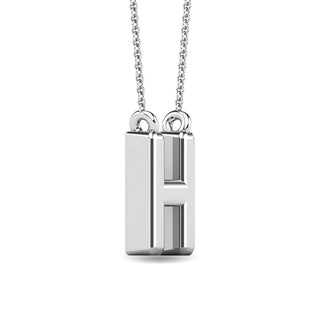 Diamond 1/20 Ct.Tw. Letter "H" Pendant in 10K Rose Gold