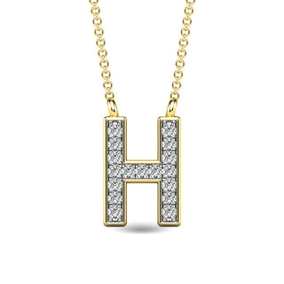 Diamond 1/20 Ct.Tw. Letter "H" Pendant in 10K White Gold