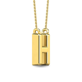 Diamond 1/20 Ct.Tw. Letter "H" Pendant in 10K White Gold