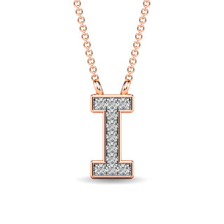 Diamond 1/20 Ct.Tw. Letter "I" Pendant in 10K Yellow Gold