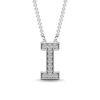 Diamond 1/20 Ct.Tw. Letter "I" Pendant in 10K Rose Gold