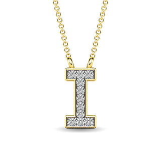 Diamond 1/20 Ct.Tw. Letter "I" Pendant in 10K White Gold