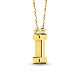 Diamond 1/20 Ct.Tw. Letter "I" Pendant in 10K White Gold