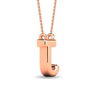 Diamond 1/20 Ct.Tw. Letter "J" Pendant in 10K Yellow Gold