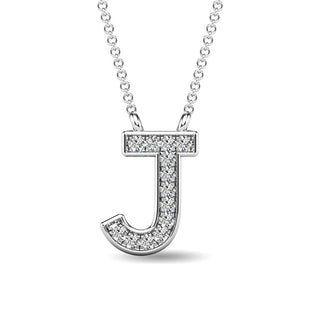 Diamond 1/20 Ct.Tw. Letter "J" Pendant in 10K Rose Gold