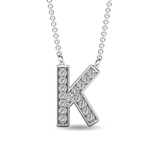 Diamond 1/20 Ct.Tw. Letter "K" Pendant in 10K Rose Gold