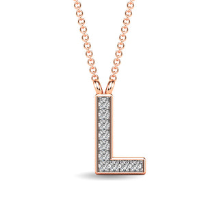 Diamond 1/20 Ct.Tw. Letter "L" Pendant in 10K Yellow Gold