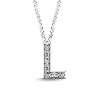 Diamond 1/20 Ct.Tw. Letter "L" Pendant in 10K Rose Gold
