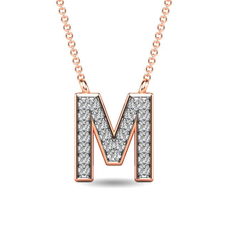 Diamond 1/20 Ct.Tw. Letter "M" Pendant in 10K Yellow Gold