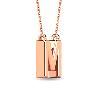 Diamond 1/20 Ct.Tw. Letter "M" Pendant in 10K Yellow Gold