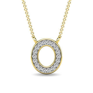 Diamond 1/20 Ct.Tw. Letter "O" Pendant in 10K White Gold
