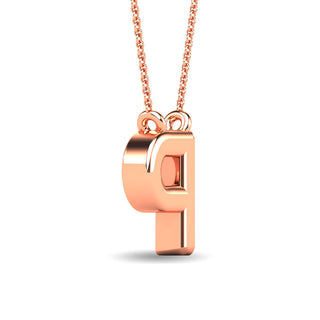 Diamond 1/20 Ct.Tw. Letter "P" Pendant in 10K Yellow Gold