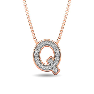 Diamond 1/20 Ct.Tw. Letter "Q" Pendant in 10K Yellow Gold