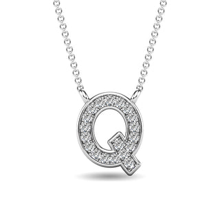 Diamond 1/20 Ct.Tw. Letter "Q" Pendant in 10K Rose Gold