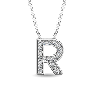 Diamond 1/20 Ct.Tw. Letter "R" Pendant in 10K Rose Gold