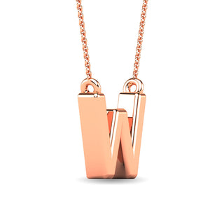 Diamond 1/20 Ct.Tw. Letter "W" Pendant in 10K Yellow Gold