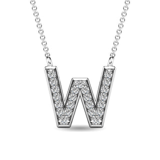 Diamond 1/20 Ct.Tw. Letter "W" Pendant in 10K Rose Gold