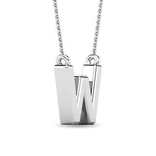 Diamond 1/20 Ct.Tw. Letter "W" Pendant in 10K Rose Gold