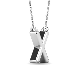 Diamond 1/20 Ct.Tw. Letter "X" Pendant in 10K Rose Gold