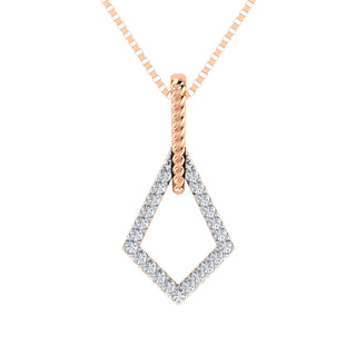 10K Two Tone Gold 1/10 Ct.Tw. Diamond Fashion Pendant