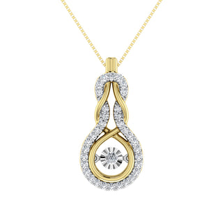 10K Yellow Gold 1/5 Ct.Tw. Diamond Shimmering Pendant