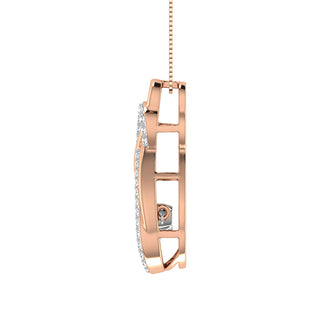 10K Rose Gold 1/5 Ct.Tw. Diamond Shimmering Pendant