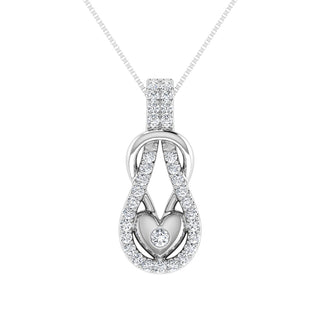 10K White Gold 1/4 Ct.Tw. Diamond Shimmering Pendant