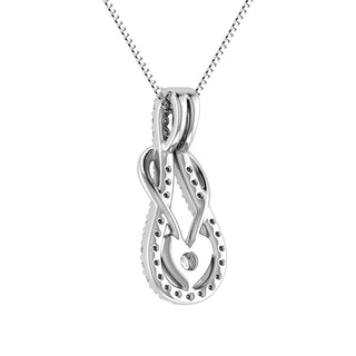 10K White Gold 1/4 Ct.Tw. Diamond Shimmering Pendant