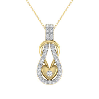 10K Yellow Gold 1/4 Ct.Tw. Diamond Shimmering Pendant