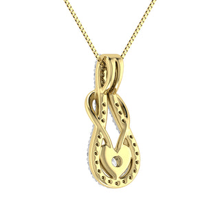 10K Yellow Gold 1/4 Ct.Tw. Diamond Shimmering Pendant