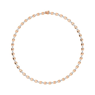 Diamond 1 1/3 Ct.Tw. Cuban Necklace in 14K Rose Gold