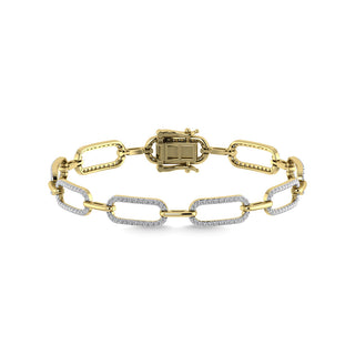 Diamond 1 1/2 Ct.Tw. Cuban Fashion Bracelets in 14K Yellow Gold