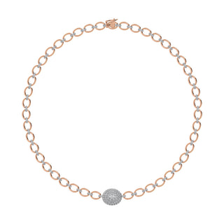 Diamond 3 Ct.Tw. Cuban Necklace in 14K Rose Gold