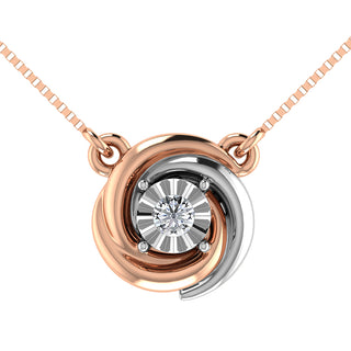 10K Two Tone 1/10 Ct.Tw. Diamond Fashion Necklace