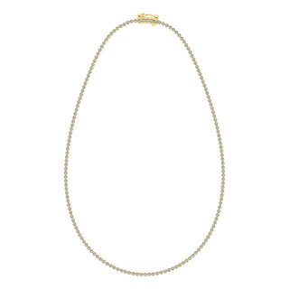 14K Yellow Gold 3 1/3 Ct.Tw. Diamond Fashion Necklace (13 inches + 3 inches extender chain)
