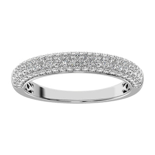 14K White Gold 1/2 Ct.Tw. Diamond Pave Set Fashion Band