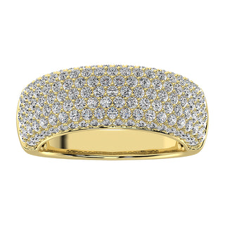 14K Yellow Gold 1 5/8 Ct.Tw. Diamond Pave Set Fashion Band