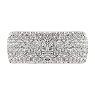 14K White Gold 1/2 Ct.Tw. Diamond Pave Set Mens Band