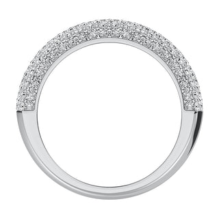 14K White Gold 1/2 Ct.Tw. Diamond Pave Set Mens Band