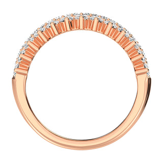 14K Rose Gold 1 1/2 Ct.Tw. Diamond Round and Baguette Set Fashion Band