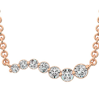 10K Rose Gold 1/5 Ct.Tw. Diamond Fashion Necklace