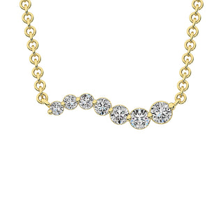 10K Yellow Gold 1/5 Ct.Tw. Diamond Fashion Necklace