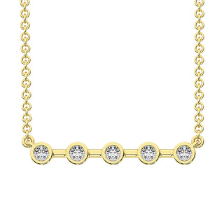 10K Yellow Gold 1/5 Ct.Tw. Diamond Fashion Necklace