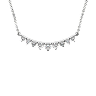10K White Gold 1/5 Ct.Tw. Diamond Round Fashion Necklace