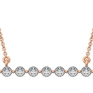 10K Rose Gold 1/5 Ct.Tw. Diamond Fashion Necklace