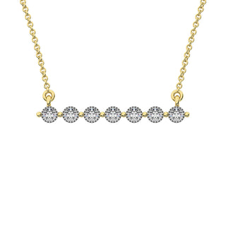 10K Yellow Gold 1/5 Ct.Tw. Diamond Fashion Necklace