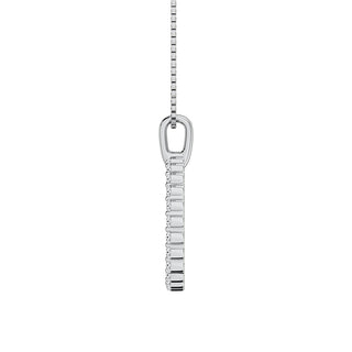 14K White Gold 1/5 Ct.Tw. Diamond Open Circle Pendant