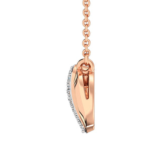 10K Rose Gold 1/20 Ct.Tw. Diamond Infinity Pendant With Heart