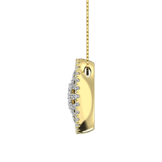 14K Yellow Gold 1 Ct.Tw. Diamond Disc Fashion Pendant